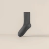 Dark grey pure cotton men's mid-calf socks are breathable, sweat-absorbent, comfortable and versatile Specification image